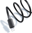 Кабель Usams US-SJ689 Lightning 2.4A Striped Data Cable-KY Series 1m Черный (SJ689USB01)