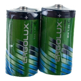 Ergolux R14 SR2 R14SR2, батарейка,1.5В 2 шт. в уп-ке