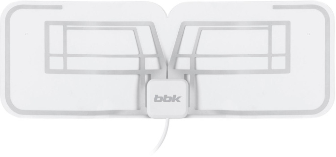 Антенна телевизионная BBK DA27 30дБ активная белый каб.:2м