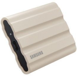 Внешние HDD и SSD/ Samsung External SSD T7 Shield, 1TB, Type C-to-C/A, USB 3.2 Gen2, R/W 1050/1000MB/s, IP65, 88x59x13mm, 98g, Beige 12 мес.