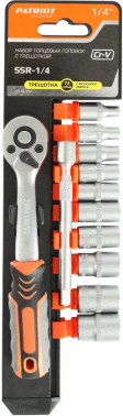 Набор торцевых головок Patriot SSR-1/4 в комплекте 12 предметов 350004501