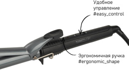 Щипцы для волос Scarlett SC-HS60011 Черный (40 Вт, диаметр пластины: 25 мм, температура: 190°C, материал пластины: керамико-турмалин, питания: от сети, защита шнура от перекручивания)