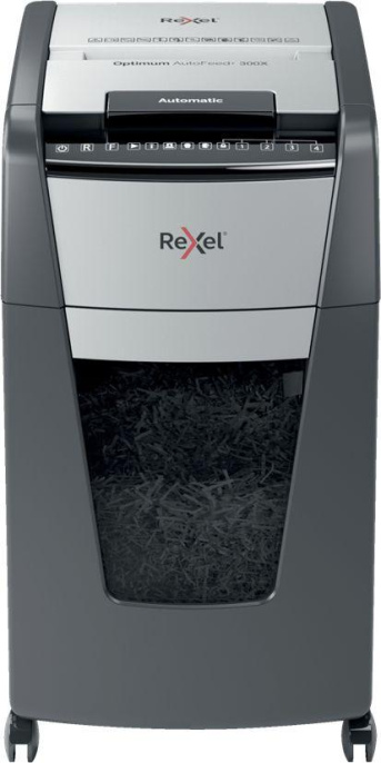 Уничтожитель бумаг Rexel Optimum AutoFeed 300X, с автоподачей, P-4, 4х25 мм, 300 лист. одновременно, 60л [2020300xeu]