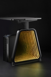 Стол игровой Cactus CS-GMD-BK-RGB, МДФ, черный