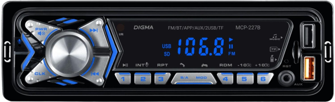 Автомагнитола Digma MCP-227B