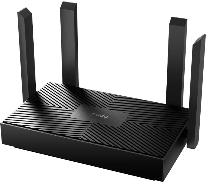 Wi-Fi роутер CUDY WR1500, Wi-Fi 6, AX1500, 2.4/5ГГц, 3 LAN, черный