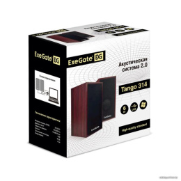 Акустическая система 2.0 ExeGate Tango 314 (питание USB, 2х3Вт (6Вт RMS), 80-20000Гц, вишня, Color Box) EX287059RUS