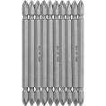 Набор двухсторонних бит 10 шт DL6903 PH2x110 мм, сталь S2 с твердостью 58-60HRC, пласт. кейс DELI 130272