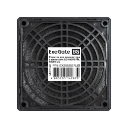 Решетка для вентилятора с фильтром 90x90 ExeGate EG-090PSFB (90x90 мм, пластиковая, квадратная, с пылевым фильтром, черная) EX295255RUS