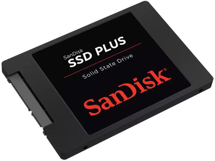Твердотельный накопитель SanDisk SSD PLUS 2,5” SATA 250Gb, SDSSDA-250G-G28, 1 year