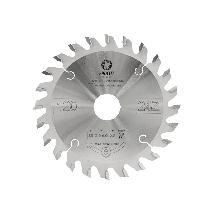 Диск подрезной конический (120x22x3.0/4.0/p=2.2 мм; z24) Conical tooth PROCUT 756.1202224