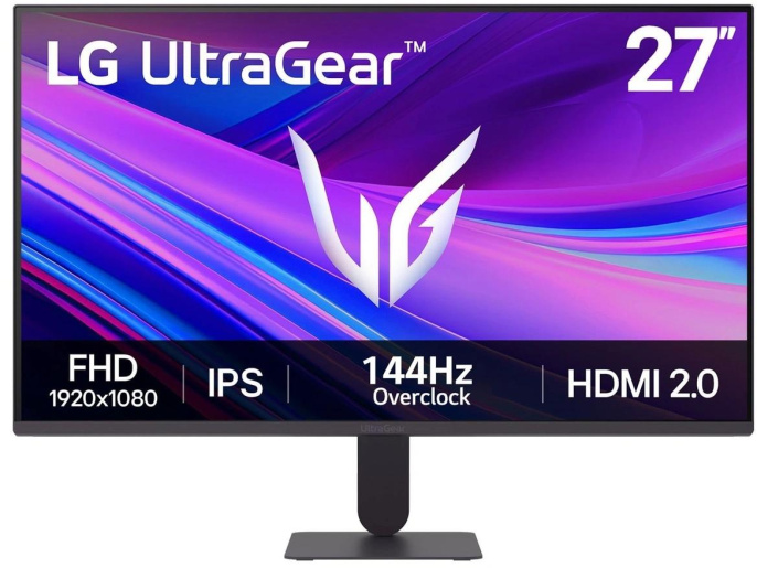 27" Монитор LG UltraGear 27G411A-B,  1920x1080,  IPS,  144Гц,  1хHDMI,  1хDP,  черный [27g411a-b.aruz]
