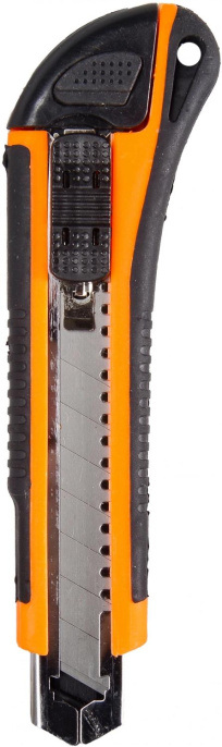 Строительный нож Вихрь 18мм лезв.1шт оранжевый/черный 73/10/10/4
