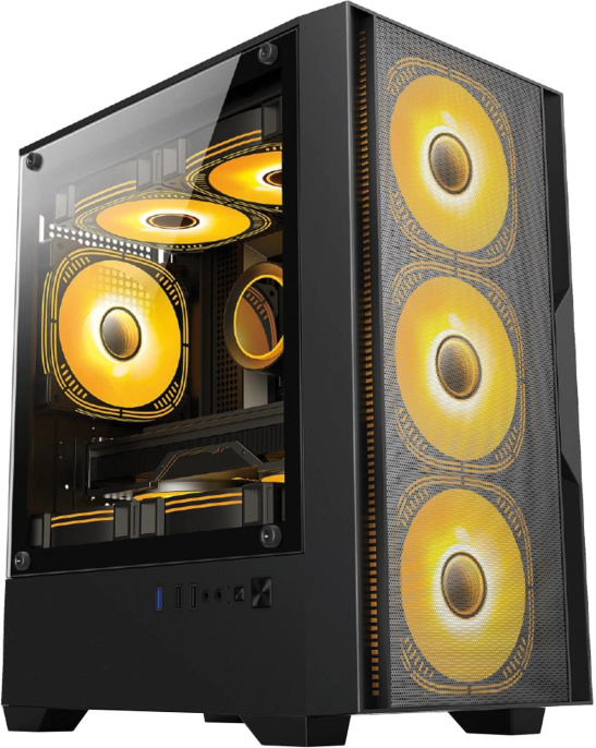 Корпус mATX Oklick OCC-MN307, Mini-Tower, без БП, черный