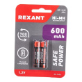 Rexant 30-1406 Аккумулятор Ni-MH AAA/HR03, 1,2В, 600мАч, 2 шт, блистер