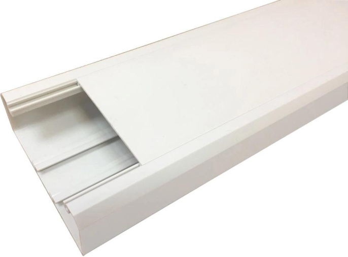 Короб 120х50 мм со съемной перегородкой, 2 метра, белый LANMASTER LAN-CT120x50-WH