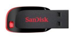 Флеш Диск Sandisk 32GB Cruzer Blade SDCZ50-032G-B35 USB2.0 черный/красный