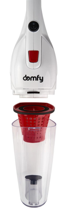 Ручной пылесос handstick DOMFY DSC-VC301, 1000Вт, белый/красный