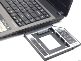 Шасси Gembird MF-95-01 Black для установки 2.5" SATA HDD/SSD в отсек привода ноутбука 9.5мм