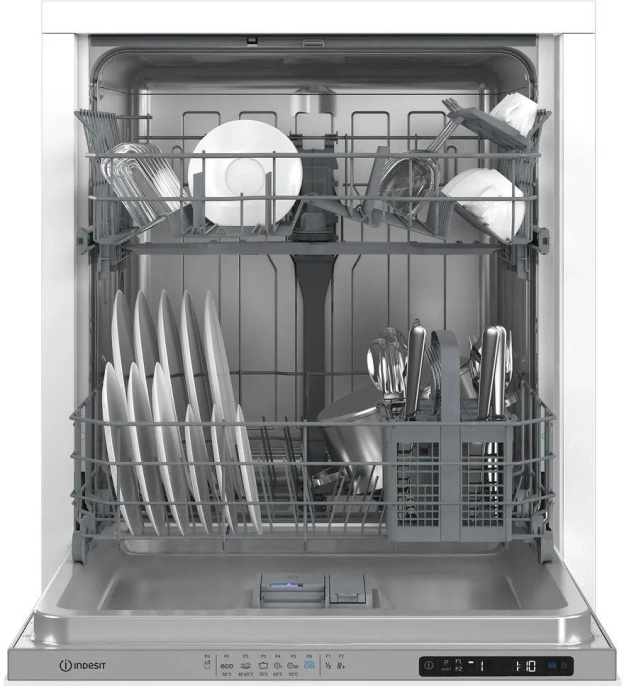 Встраиваемая посудомоечная машина Indesit DI 4C68, полноразмерная, ширина 59.8см, полновстраиваемая, загрузка 14 комплектов