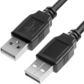 Greenconnect Кабель 1.8m USB 2.0, AM/AM, черный, 28/28 AWG, экран, армированный, морозостойкий, GCR-UM2M-BB2S-1.8m