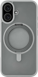 Чехол клип-кейс uBear для Apple iPhone 16 Clip 360 with MagSafe серый CS438GR61RG-I24M