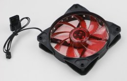 Вентилятор Digma DFAN-LED-RED 120мм, 3-pin, от БП:4-pin Molex , 1200об/мин, 23 дБ, RGB, черный, Ret