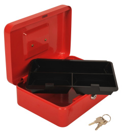Ящик для денег Cactus CS-CB-003RD 90x250x180 ,  сталь,  красный
