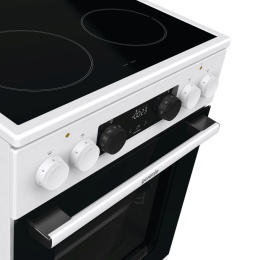 Электрическая плита Gorenje GEC5C61WG, стеклокерамика, без крышки, белый
