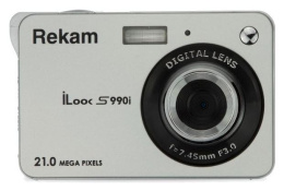 Цифровой компактный фотоаппарат Rekam iLook S990i, серебристый