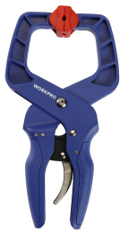 Зажим WorkPro WP232013 38мм (усиленное действие храпового механизма, быстросъемный  механизм, нейлоновая конструкция для прочности, подходит для крепления, монтажа и других операций)