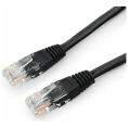 Патч-корд UTP Cablexpert PP12-0.5M/BK кат.5e, 0.5м, литой, многожильный черный {500}