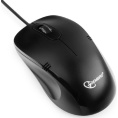 Мышь Gembird USB 2 кнопки+колесо кнопка 1000 DPI черный, кабель 1.45-1.5м MOP-100