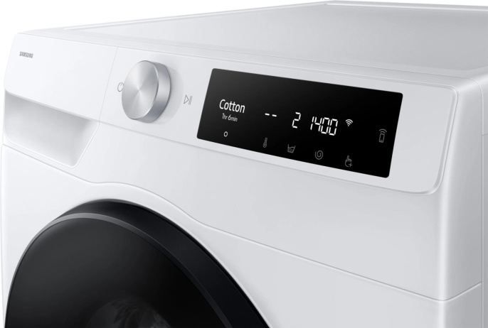 Стиральная машина Samsung WD11DG6B85BELP, с фронтальной загрузкой, 11кг, 1400об/мин, с паром, с сушкой, инверторная