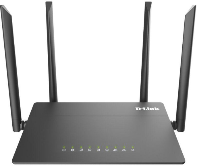 Wi-Fi роутер D-Link DIR-822/RU/R4A,  Wi-Fi 5,  AC1200,  2.4/5ГГц, 4 LAN,  черный