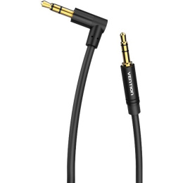 Кабель Vention аудио Jack 3,5 mm M/Jack 3,5 mm M угол 90 - 1м Черный BAKBF-T