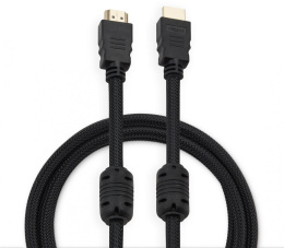 Кабель аудио-видео Buro HDMI m - HDMI m , ver 1.4, 1м, GOLD, ф/фильтр, черный [hdmi-v1.4-1mc]