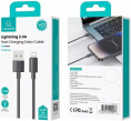 Кабель Usams SJ709 Lightning 2.4A Fast Charging Data Cable - YD Series 1m Черный (SJ709USB01)