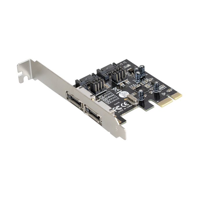 Контроллер ExeGate EXE-501 (PCI-E x1 v2.0, SATA3 6Gb/s, 2 int.+2 ext., ASMedia Chipset ASM1061) EX283707RUS