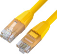 GCR Патч-корд прямой 1.0m LSZH UTP кат.6, желтый, 24 AWG, литой без фиксатора, ethernet high speed, RJ45, T568B GCR-52787