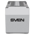 SVEN Стабилизатор VR-F1000 ≤320Вт, Вх.184-285V,4 × CEE7/4 2*AVR, 2*сетевой фильтр серебро SV-018818
