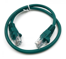 Патч-корд Buro литой molded , UTP, кат.5E, 0.5м, 4 пары, 26AWG, алюминий омедненный, многожильный, зеленый