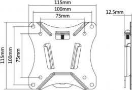 Кронштейн для телевизора ULTRAMOUNTS UM810F, 13-27", настенный, фиксированный,  черный
