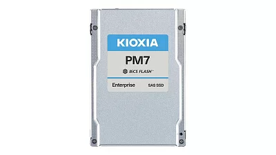 Серверный твердотельный накопитель KIOXIA SSD PM7-R, 7680GB, 2.5" 15mm, SAS 24G, TLC, R/W 4200/4100 MB/s, IOPs 720K/175K, TBW 14016, DWPD 1 (12 мес.)