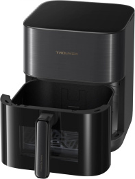 Аэрофритюрница Trouver Air Fryer FD10 Pro White VFF12A двойная система HeatSync™, циркуляция горячего воздуха при температуре 360° C, металлическая внутренняя поверхность, объем 6 л, видимое окошко, 11 предустановленных режимов приготовления, LED экран