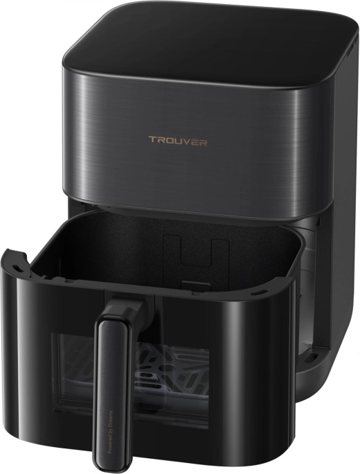 Аэрофритюрница Trouver Air Fryer FD10 Pro White VFF12A двойная система HeatSync™, циркуляция горячего воздуха при температуре 360° C, металлическая внутренняя поверхность, объем 6 л, видимое окошко, 11 предустановленных режимов приготовления, LED экран