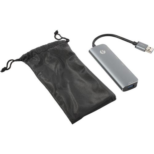 VCOM Адаптер USB-A male - 4 port USB3.0 HUB+PD VCOM CU4383A