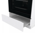 Электрическая плита Gorenje GEC6A11WG, стеклокерамика, без крышки, белый
