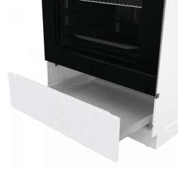 Электрическая плита Gorenje GEC6A11WG, стеклокерамика, без крышки, белый