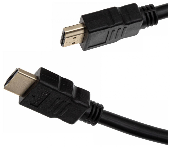 Кабель аудио-видео Cactus CS-HDMI.1.4-1,  HDMI (m) -  HDMI (m),  ver 1.4,  1м, GOLD,  черный